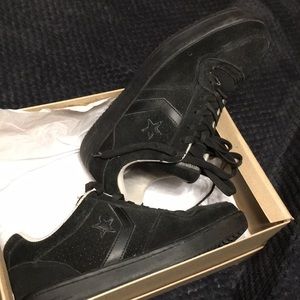 Converse ALL Black Steel-Toe Sneakers.